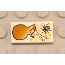 Part 3069bpx41 Tile 1 x 2 with HP Spider and Bag Pattern